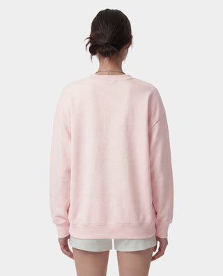 Be Nice Crewneck - Clear Pink/White
