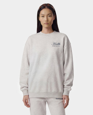 NY Health Crewneck - Heather Gray/Light Navy
