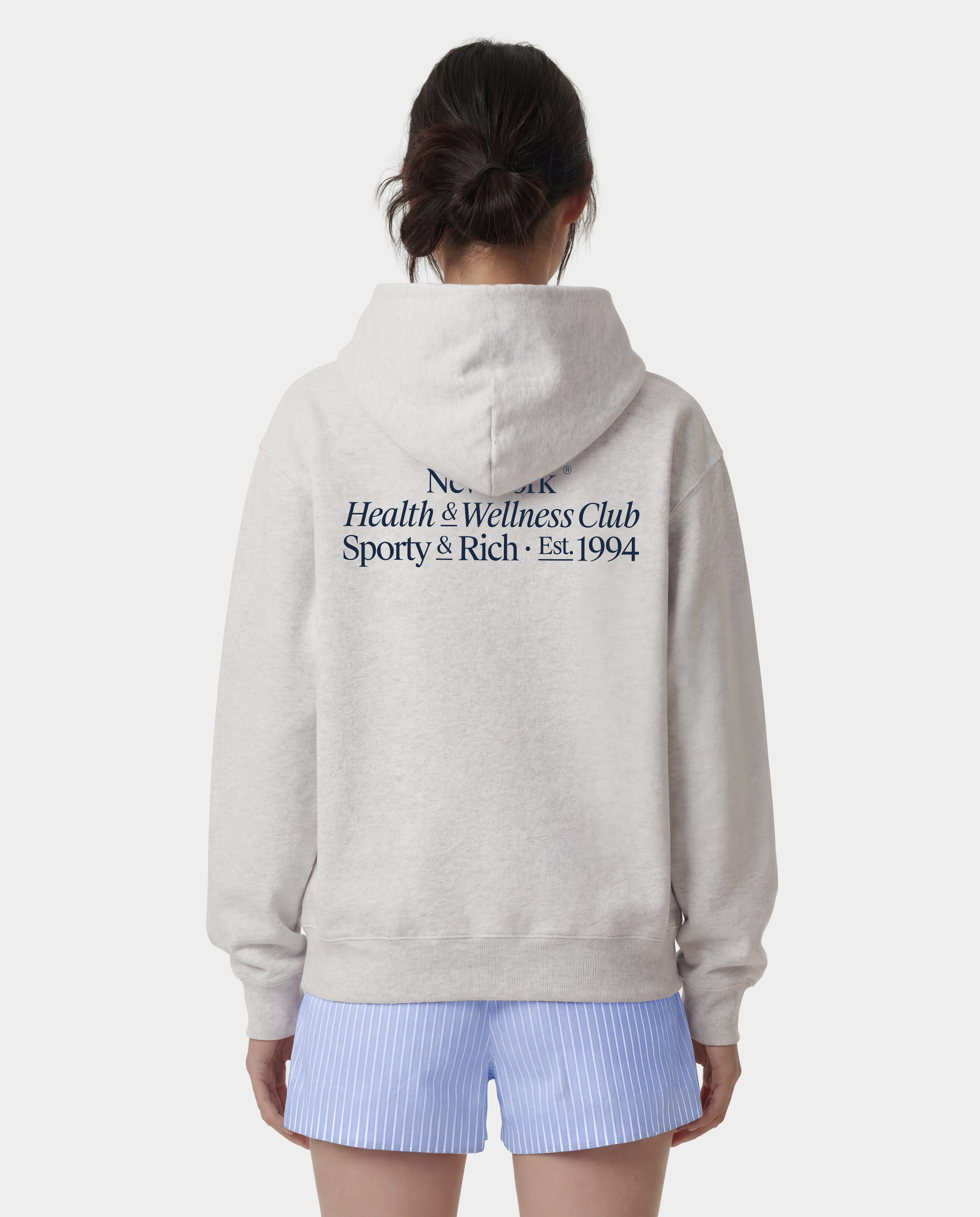 Modern Hoodie - Heather Gray/Navy – Sporty & Rich