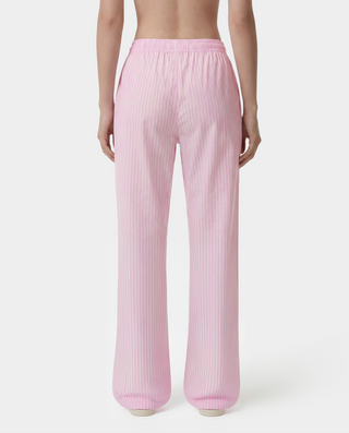 Signature Logo Pyjama Pants - Clear Pink Striped/White