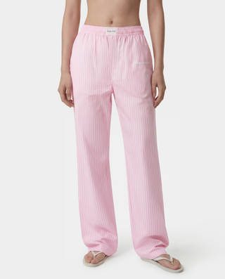 Signature Logo Pyjama Pants - Clear Pink Striped/White