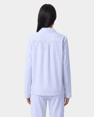 Signature Logo Pyjama Shirt - Mist Striped/White