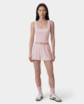 Signature Logo Ribbed Baby Tank - Clear Pink/Black