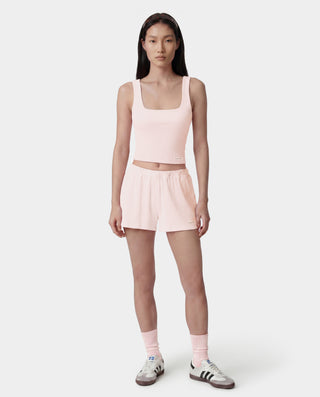 Signature Logo Ribbed Baby Tank - Clear Pink/Black