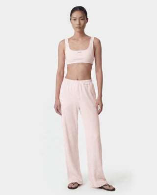 Signature Logo Ribbed Bralette - Clear Pink/Black