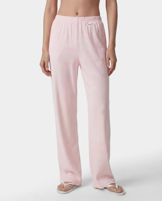 Signature Logo Ribbed House Pant - Clear Pink/Black