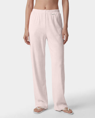 Signature Logo Ribbed House Pant - Clear Pink/Black