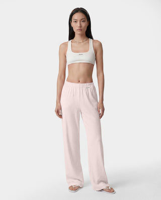Signature Logo Ribbed House Pant - Clear Pink/Black