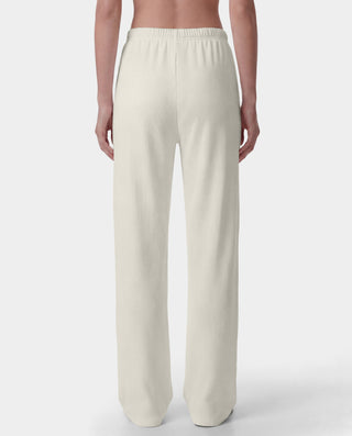 Signature Logo Ribbed House Pant - Ecru/Black