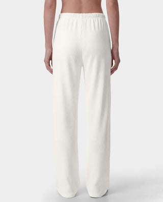 Signature Logo Ribbed House Pant - Ecru/Black