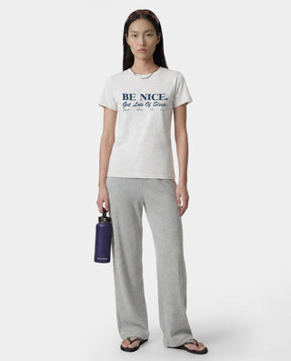Signature Logo Ribbed House Pant - Heather Gray/Black
