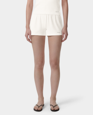 Signature Logo Ribbed House Short - Ecru/Black