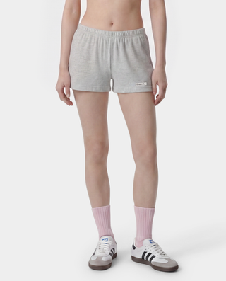 Signature Logo Ribbed House Short - Heather Gray/Black