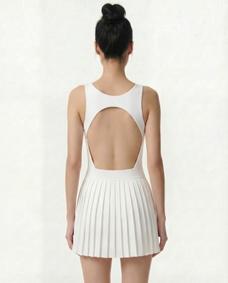 Signature Logo Court Dress - White