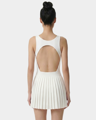Signature Logo Court Dress - White
