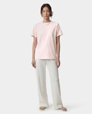 Health Is Wealth T-Shirt - Clear Pink/White