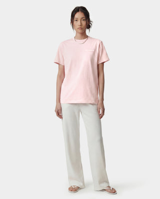 Health Is Wealth T-Shirt - Clear Pink/White