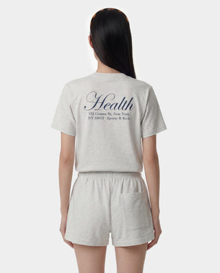 NY Health T-Shirt - Heather Gray/Light Navy