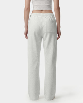 Signature Logo Embroidered Wide Sweatpant - Heather Gray/Light Navy