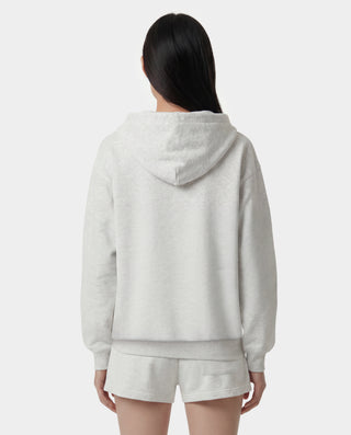 Signature Logo Embroidered Zip Hoodie - Heather Gray/Light Navy