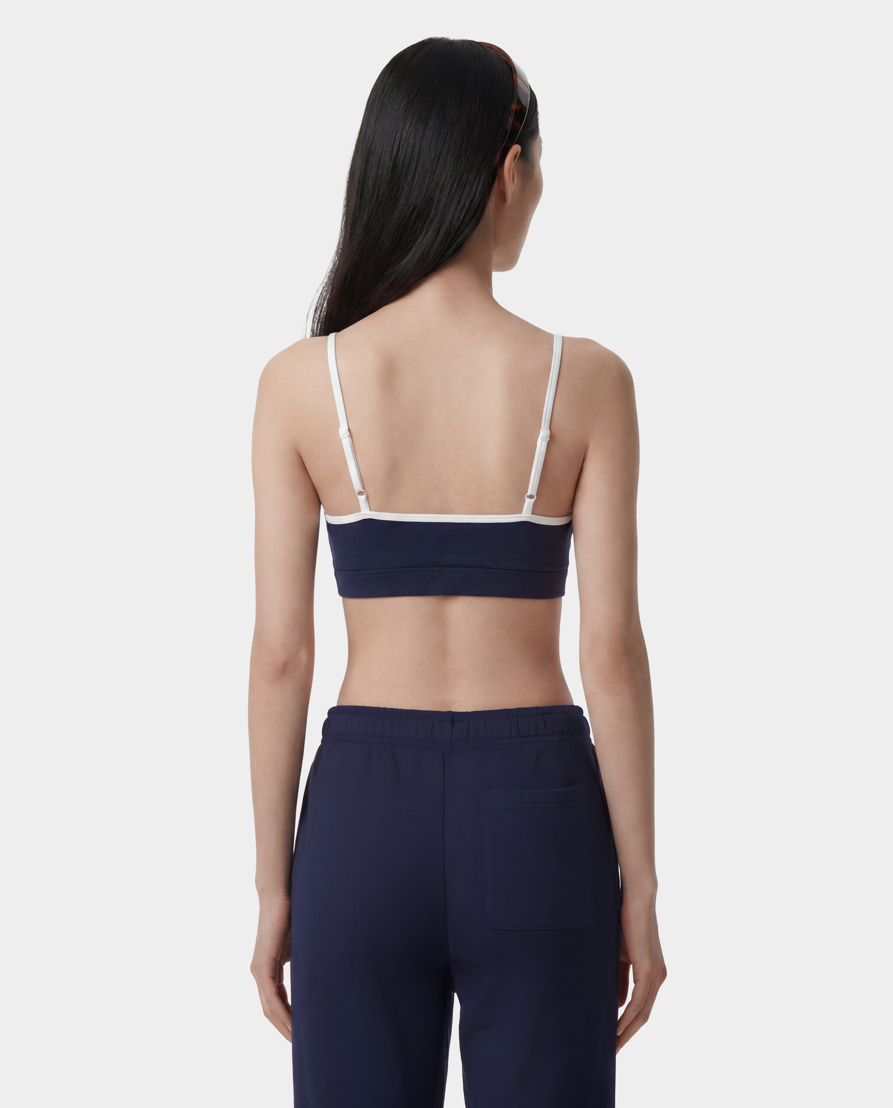 Bold Logo Athletic Bra - Dark Navy/White – Sporty & Rich