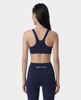 Bold Logo Sports Bra - Dark Navy/White