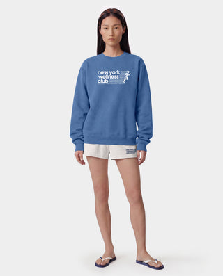 USA Wellness Club Crewneck - Dusty Blue/White