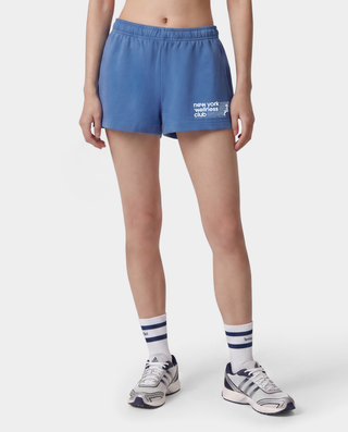USA Wellness Club Disco Short - Dusty Blue/White