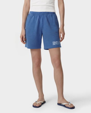 USA Wellness Club Gym Short - Dusty Blue/White