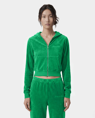 Signature Logo Krystal Zip Hoodie - Kelly/Crystal