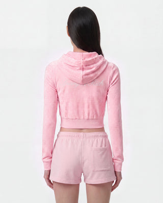 Signature Logo Krystal Zip Hoodie - Laffy/Crystal