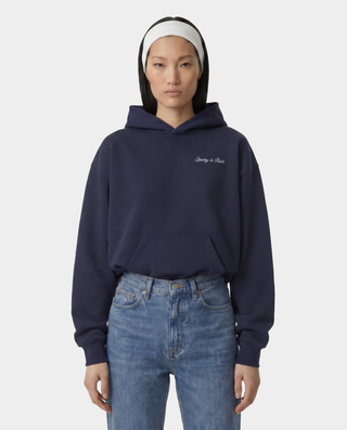 Syracuse Embroidered Hoodie - Navy/White