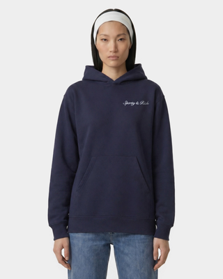 Syracuse Embroidered Hoodie - Navy/White