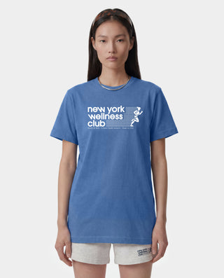 USA Wellness Club T-Shirt - Dusty Blue/White