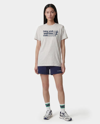 USA Wellness Club T-Shirt - Heather Gray/Light Navy