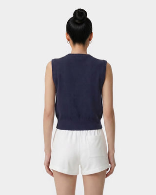 Signature Logo Knitted Vest - Navy/White