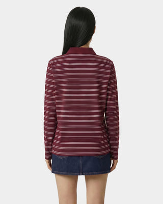 Signature Logo Easy Polo - Bordeaux/White