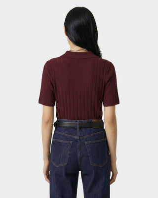 SRC Ribbed Polo - Bordeaux