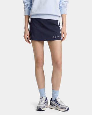 Signature Logo Court Skirt - Navy/White
