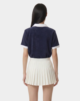 Signature Logo Terry Polo - Navy/White