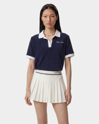 Signature Logo Terry Polo - Navy/White