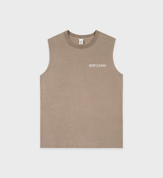 Made In USA Muscle Tee - Espresso/White