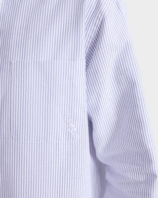 SRC Oversized Oxford Shirt Men - Navy Stripe