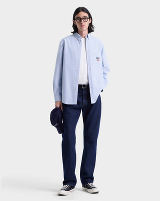 Nautical Oversized Oxford Shirt Men - Blue