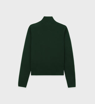 Minimal Quarter Zip - Forest/Off White