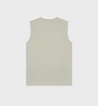 Olympic Muscle Tee - Laurel/White