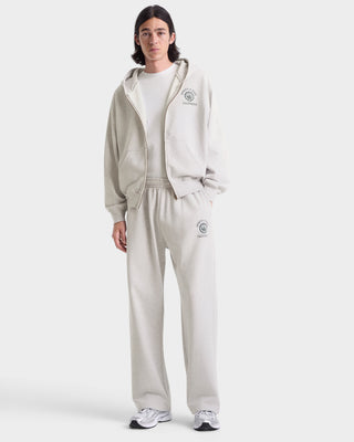 California Emblem Wide Sweatpant - Heather Gray/Forest