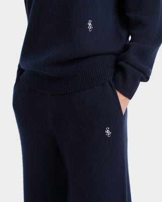 SRC Cashmere Trousers Men - Navy/White