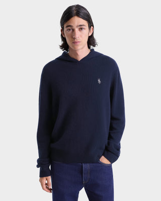 SRC Cashmere Hoodie Men - Navy/White