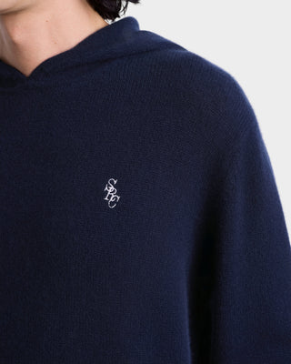SRC Cashmere Hoodie Men - Navy/White